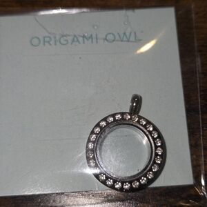 Origami Owl Silver Crystal Locket